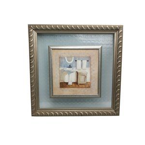 vintage framed art shadow bathroom print wall art